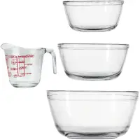 在飛比找momo購物網優惠-【FOXRUN】Anchor玻璃調理盆3件+量杯(攪拌盆 料