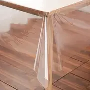 Rawgoodz Clear Plastic Tablecloth Protector Rectangle Square 70x70 inch Waterproof Oilproof Stain Resistant Wipeable Table Cover for Dining Tables