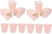 SECFOU Versatile Party Snacks Container 12 Paper Popcorn Boxes Snack Box Compartments Bright Dots Pattern