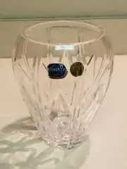 Bohemia Crystal Hand Cut Design 24% PbO Vase Made In Czech Republic (NEW)