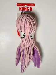 NEW! Kong CuteSeas Octopus Dog Toy — Squeaker, Crinkle, Cuddle Plush Large 12.5"