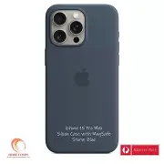 iPhone 15 Pro Max Silicone Case with MagSafe — Storm Blue