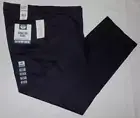 Dockers Men's Signature Khaki Lux Cotton Stretch Pleated Pants Navy 38X34 New