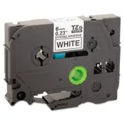 Brother P-Touch TZES211 0.23" x 26.2 ft. Labeling Tape - Black on White New