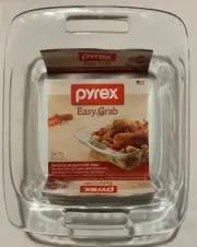 Pyrex Square 2qt Clear Easy Grab Glass Food Storage Casserole Baking Dish 8x8New