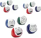 BLUE PANDA Juggling Balls - Kick Sack Juggling Bean Bags with 4 Funny Face Desig