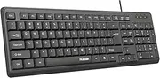 Wired Computer Keyboard, Full Size USB Quiet Keyboard with Number Pad,Slim Compact Soft Basic Laptop Keyboard for Windows PC Office Desktop (Black)