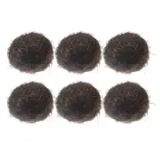 6 Pcs Bird Nest Decorations Simulation Rattan Bird's Home Egg