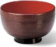 J-Kitchens Noodle Ransuji Soup Bowl (Soup Bowl, Bowl, Wan, Lacquerware), Akashi Tochiuchi, 4.1 x 4.2 x 2.7 inches (10.6 x 10.6 x 6.8 cm), ABS Resin, Made in Japan