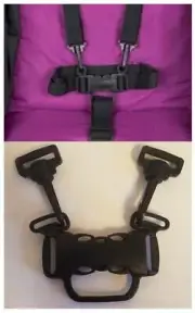 5 Point Clip Buckle Safety Harness Straps for Bugaboo Baby Child Strollers Prams