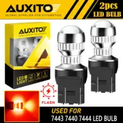 2-20X AUXITO 7443 7440 Flash Strobe Blinking Red Brake Tail Stop Light LED Bulb (for: Suzuki)