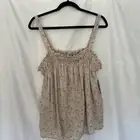 Angels Forever Young Crop Top Blouse Rayon Floral Hippie Boho Women’s XL