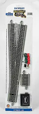 Bachmann HO Turnout +Nickel Silver Rail & Gray Roadbed E-Z Track #6 Left 44559