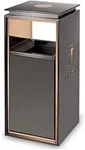 Outdoor Trash Can Outdoor Trash Can Metal Outdoor Ash Column Top Opening Suitable for Indoor/Outdoor Household Commercial Trash Can Outside Garbage can(Large)