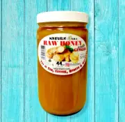 RAW HONEY and GINGER 2.75 Lbs 44oz 1.25kg 100% PURE RAW USA HONEY