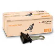 BIBBULMUN FOLDBACK CLIPS 25mm Pack of 12
