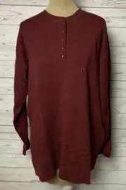 AKA Eddie Bauer Wool Pullover Sweater NWT Long Sleeve Women Sz XXL Wine Vtg