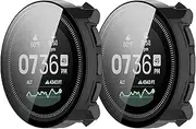 2-Pack Protective Case Intended for Suunto Vertical Screen Protector Cover, Hard PC Case with Tempered Glass Screen Protector for SUUNTO VERTICAL Smartwatch (2 Pack E)