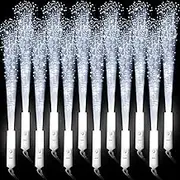 64 Pcs Fiber Optic Wands White Glow Sticks LED Wedding Sparklers Wand Light up Party Favor Sticks Flashing Wands with 3 Light Modes for Wedding Bridal Shower Birthday Luminous Party Supplies