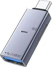 Liaoan OTG Adapter USB C to USB 3.0 Data Transfer 2 in 1, TF Card Reader with Indicator Light, Suitable for Mobile Phone USB Drive, Mouse Keyboard Converter.