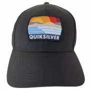 Quiksilver Black Size L/XL Large XLarge Flex-Fit Sunset Sunrise Hat Cap