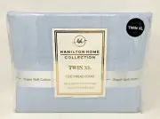 100% Egyptian Cotton Sheet Set 1200 TC TWIN XL 1200 Thread Count Blue Stripe