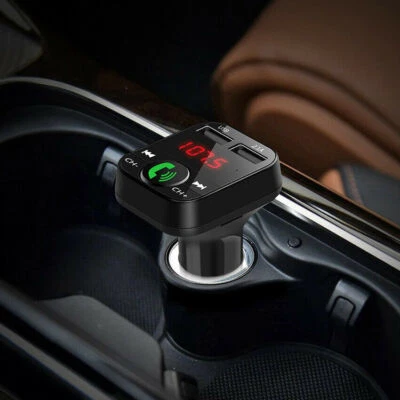 FM Transmitter Bluetooth Handsfree MP3 Music Player Dual USB Radio Modulator