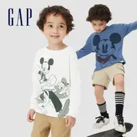 在飛比找momo購物網優惠-【GAP】男幼童裝 Gap x Disney迪士尼聯名 長袖