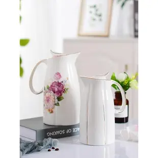 家用涼水壺大容量陶瓷高顏值涼白開水冷水壺耐高溫泡茶壺玻璃儲水