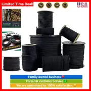 Diamond Grip Black Bungee Cord - 100% Stretch Elastic Cord and Absorbent Bung...