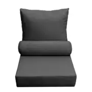 AD003 Knife Edge Medium Deep Seat Back Rest Bolster Insert Slip Cover Set
