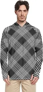 [Caihoyu] Men's Hooded Sweatshirt, Long Sleeve, UPF 50, Quick Dry Sweatshirt, Men's Active Clothing