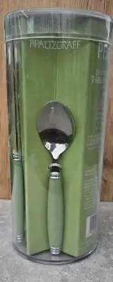 NOS Pfaltzgraff Tabletones Stainless Steel Jadeite KIWI Green Flatware 20 pc set
