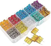 Automotive Fuses - Car Fuses | Car Fuse Kit | 100X Auto Fuses | Car Fuses Assortment Kit | Replacement Blade Fuses | Automotive Replacement Fuses, Low Profile Fuse for Car, RV, Truck, Motorcycle