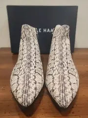 Cole Haan Hara Bootie Natural Python Leather, Women's sz 9.5 B