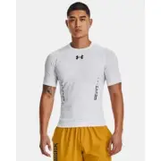 NWT Under Armour Men's HeatGear® Vent Compression Short Sleeve in White sz XL