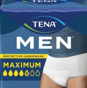 60 count - TENA Masculine Maximum Absorbency Incontinence Underwear Men Sz. Lg