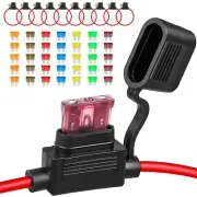 10 Pack Inline Fuse Holder 12V Professional 12 AWG Waterproof Fuse Holder wit...