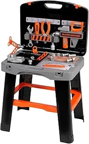 Smoby Black & Decker Workbench in Case, 33 Accessories for Hammering, Drilling and Screwing