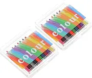 Kisangel 2 Boxes Decorative Mini Crayon Crayons Colored Pencils Mini House Landscape Decor Photo Prop Photo Props Micro Landscape Decors Plastic