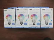 Feit Electric 60W Smart Wi-Fi LED Color Changing Dimm Light Bulb - White - 4 pk.