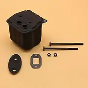 Two Holes Muffler Compatible with 4500 5200 5800 45cc 52cc 58cc Chainsaw Part