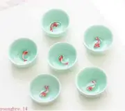 6pcs Celadon China Tea Cup Set kung Fu Travel Tea Bowl Porcelain Teacup Set