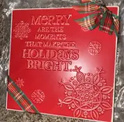 Hallmark Red Holiday Ceramic Trivet with Sentimental Words and Snowflake