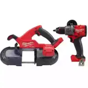 Milwaukee Compact Bandsaw + Hammer Drill/Driver 18V Li-Ion Brushless Cordless