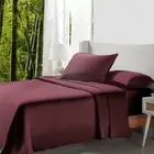 Rayon from Bamboo Sheets Queen Size Bed Luxury Silk Sheets Cooling Sheets, Bu...