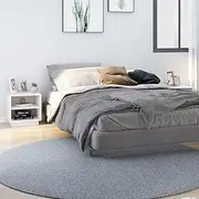 Bedside Cabinets 2 pcs, Side Table, Coffee Table with Open Storage for Bedroom, Living Room, Office, Easy Assembly, 40x34x40 cm, White