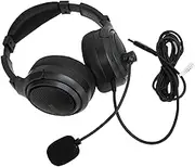 Active Noise Cancelling Headphones, USB Wired Over-Ear Headphones with Noise Reduction, with Fingerprint Touch,S/N Radio >55dB,Black (Black)