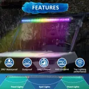 RGBW LED Light Bar Multi-color Changing Bluetooth For Jeep Truck Offroad