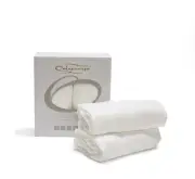 Onkaparinga Baby Bamboo Cotton Jersey Fitted Sheet (White)